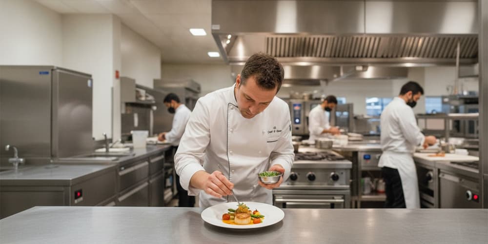 Hospitality worker in a café — a common role for international students